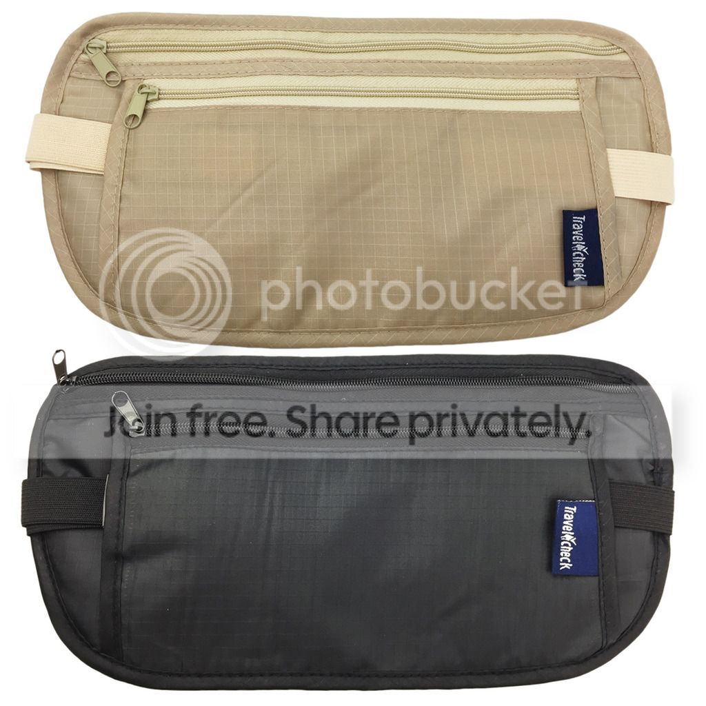 Travel Passport Waist Money Pouch Bag Security Belt Secure Ticket